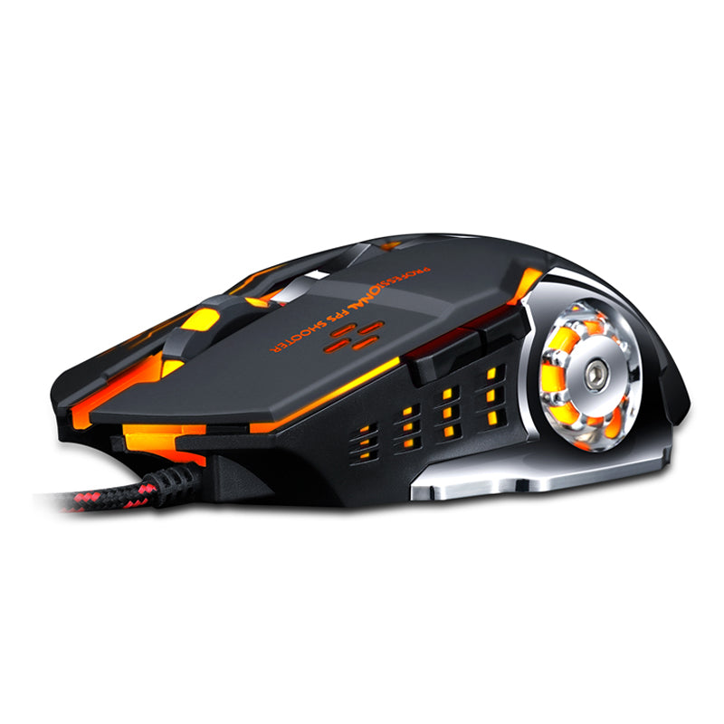 T-Wolf V6 Gaming Mouse DPI Adjustable LED RGB Wired USB Programmable Mouse