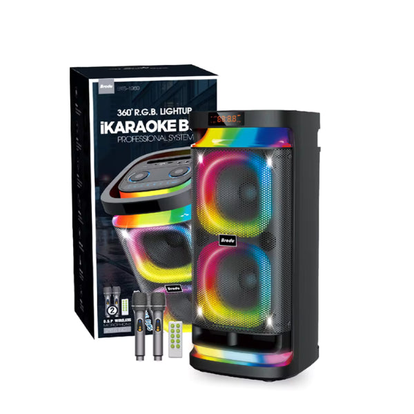 Brodu BTS-1989 Bluetooth Karaoke 22″ Speaker With 2 Microphone
