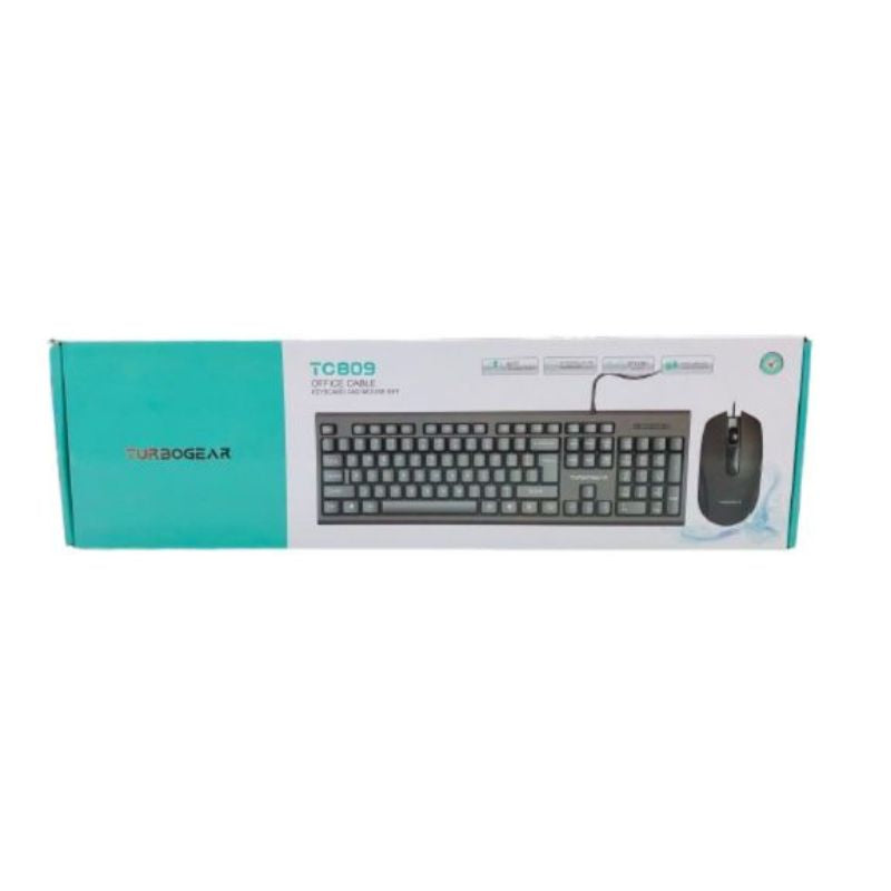 TURBOGEAR TC809 Office Cable Keyboard & Mouse Set