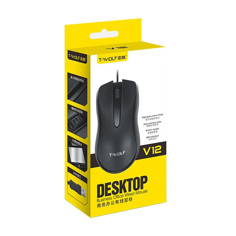 T-Wolf V12 Highend Usb Optical Wired Mouse