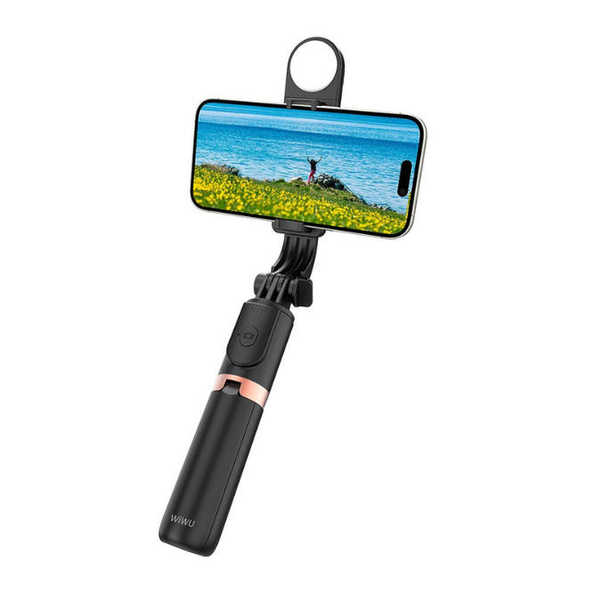 Wiwu WI-SE011 Fill Light Telescopic Tripod and Mini Selfie Stick