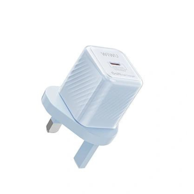 WIWU Wi-U016 Jello 20W PD Gan Fast Charger 3 Pin – White