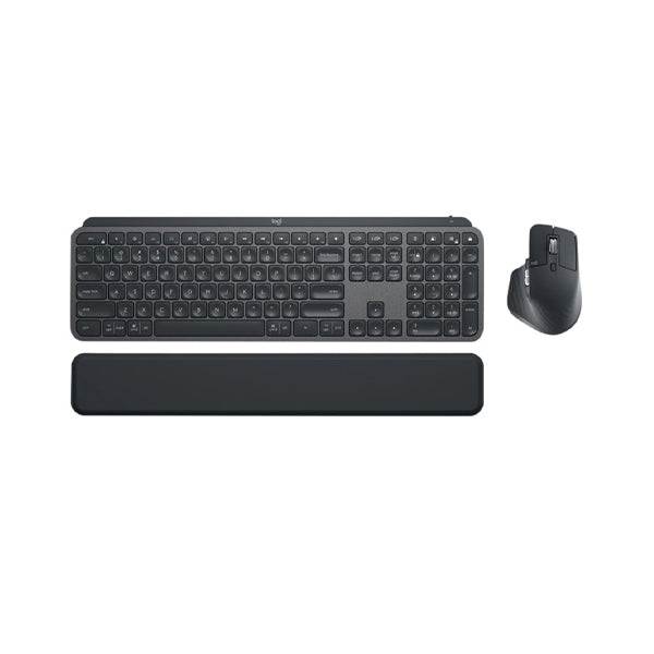 Logitech MX Keys S Combo - Wireless Keyboard and Mouse with Palm Rest