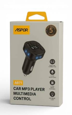 ASPOR A971 Car Music Player – Smart Control and Pure Sound While Driving