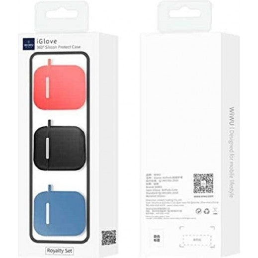 WIWU 360 Silicone Protect Case Royalty Set iGLOVE (3Pack) For Airpods 1/2