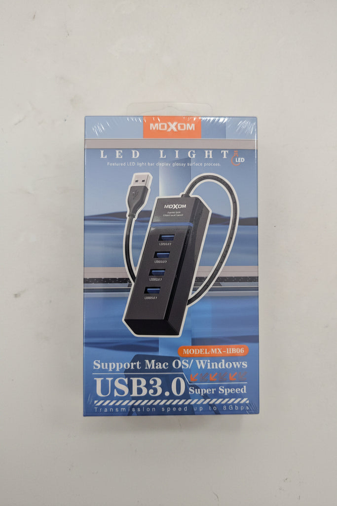 MOXOM MX-HB06 Ultra-Slim 4-Port USB 3.0 Super Speed Hub