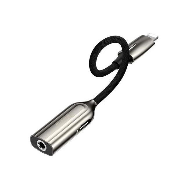 Baseus L56 2-in-1 Lightning & 3.5mm Audio Female Adapter - TECH SOURCE (PVT) LTD