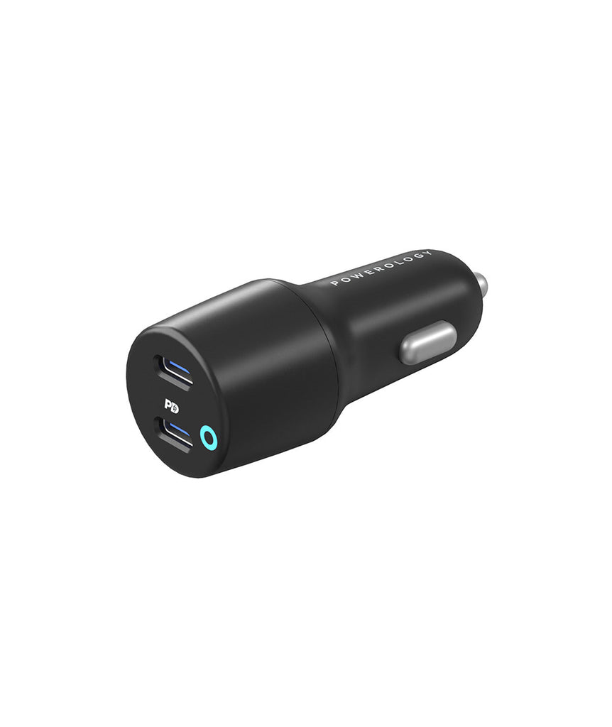 Powerology 45W Ultra-Quick Car Charger With Dual Output