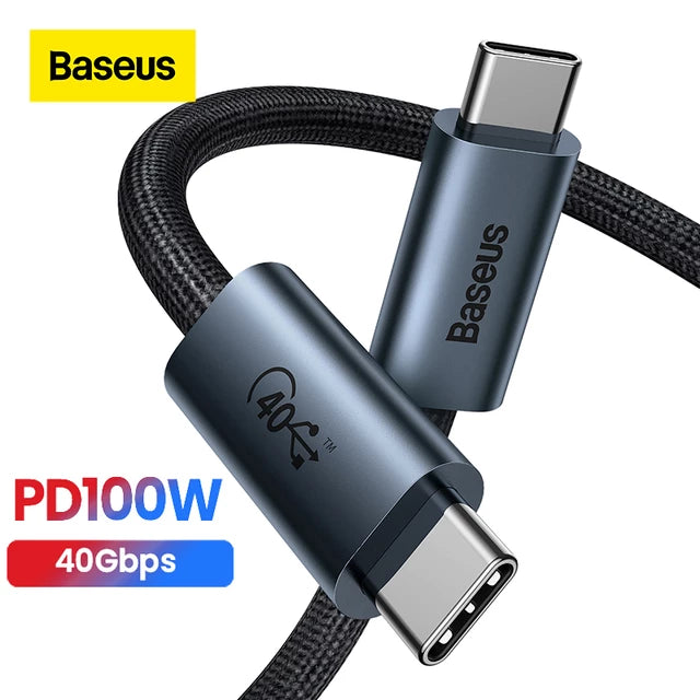 Baseus 100W Thunderbolt PD 8K@60Hz Type C USB 4 Quick Charger Cable